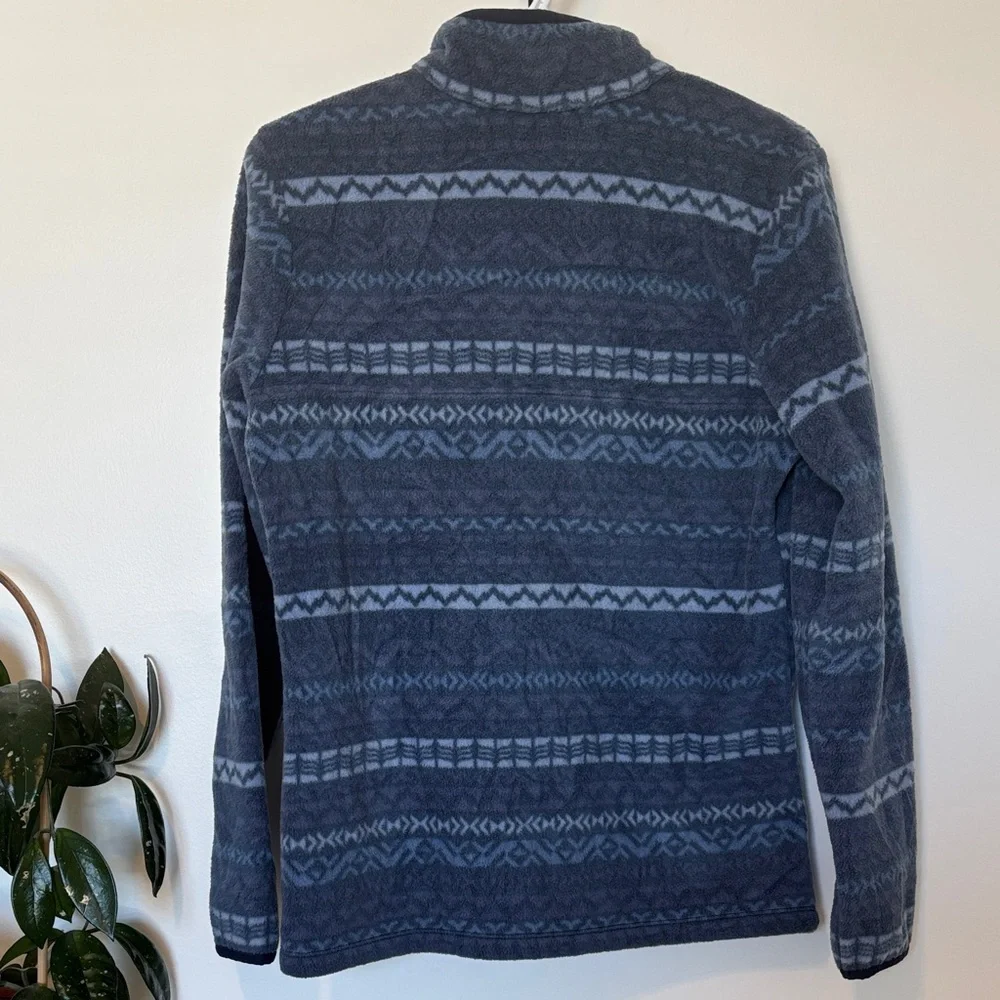 Columbia Navy Geometric Fleece Pullover - Picture 4 of 4